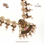 Antique Lakshmi Floral Beads Gold Plated Necklace Antique Lakshmi Floral Beads Gold Plated Necklace