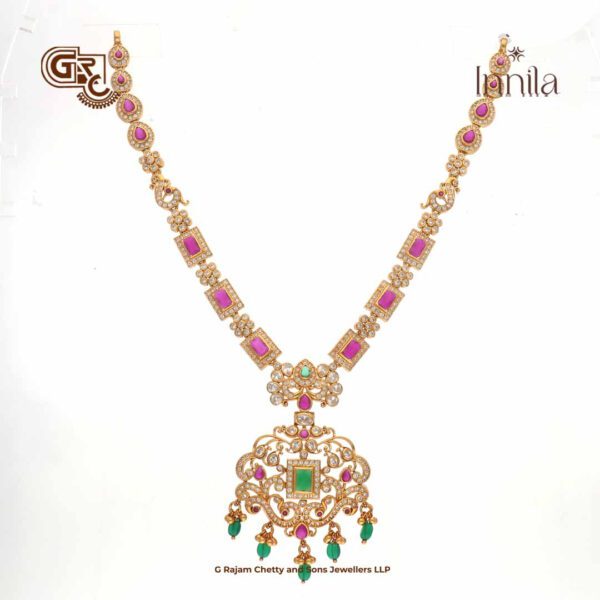 Luxury Green Beeds Gliter Stone Gold Plated Necklace Luxury Green Beeds Gliter Stone Gold Plated Necklace