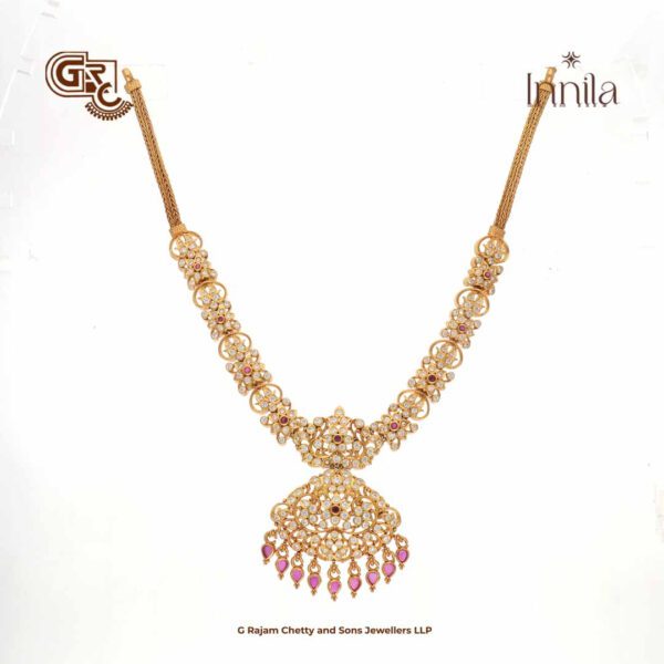 Luxury Gliter Stone Gold Plated Necklace Luxury Gliter Stone Gold Plated Necklace