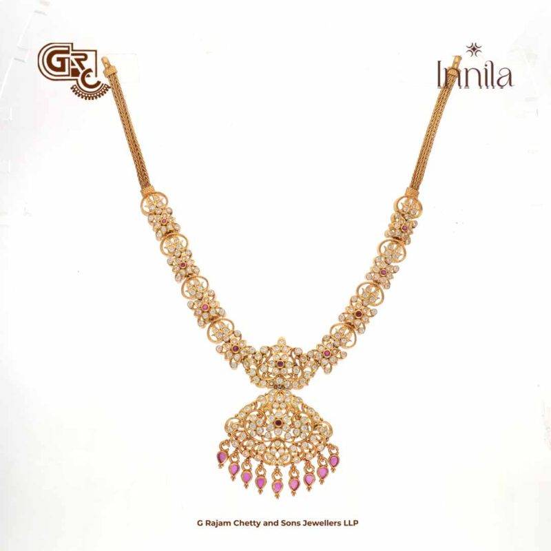 Luxury Gliter Stone Gold Plated Necklace