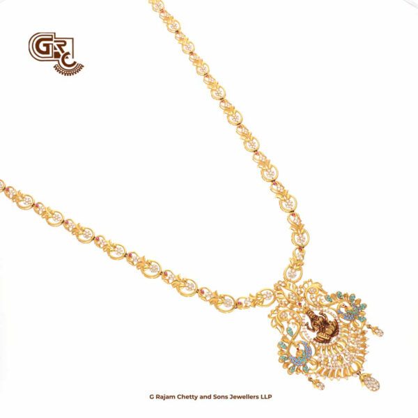 Glitering Stone Antique Lakshi Enamal Haram