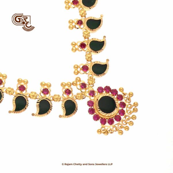 Green Gliter Stone Manga Floral Traditional Haram