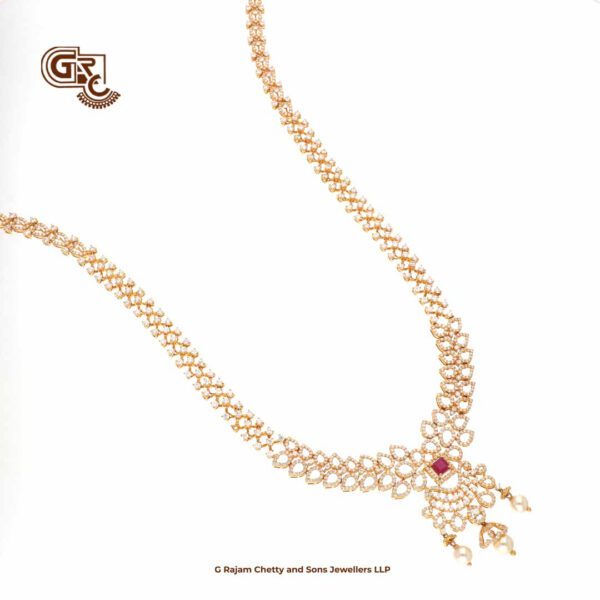 Glitering Stone Luxury Gold Beads Haram