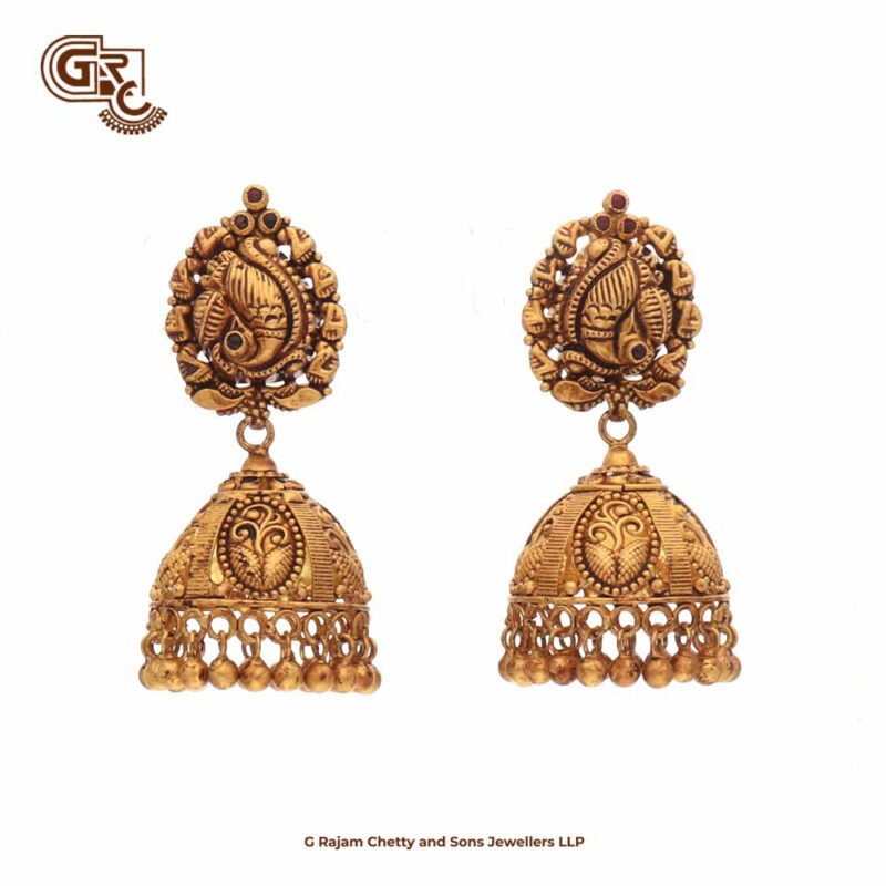 Antique Floral Leaf Jimikki Earring
