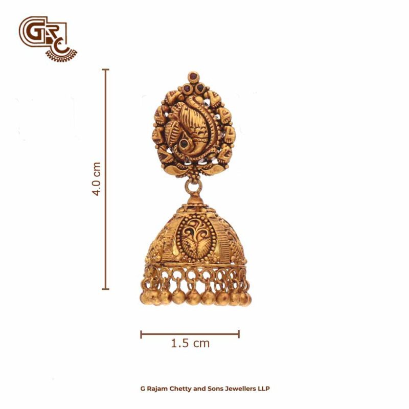 Antique Floral Leaf Jimikki Earring