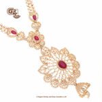 Glitering Stone Floral Fancy Ruby Drops Haram Glitering Stone Floral Fancy Ruby Drops Haram