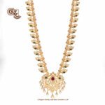 Glitering Stone Pearl Beads Traditional Haram With Earring