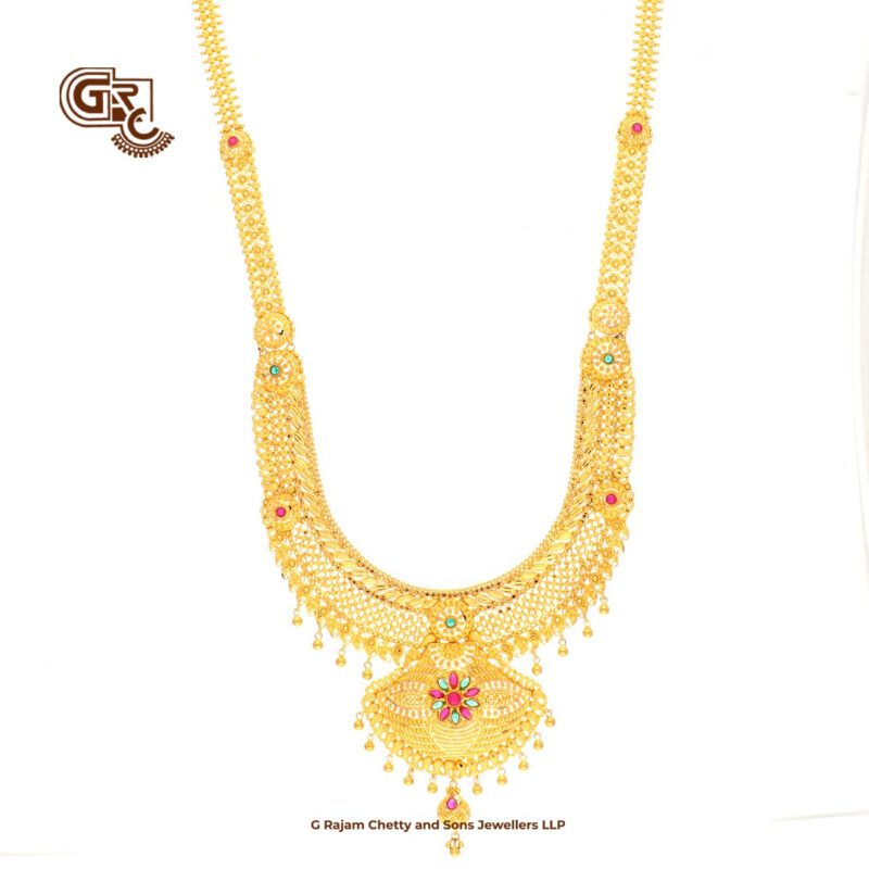 Gold Beads Floral Fancy Haram