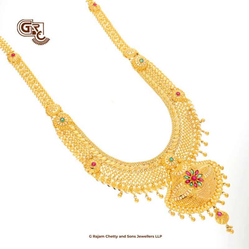 Gold Beads Floral Fancy Haram