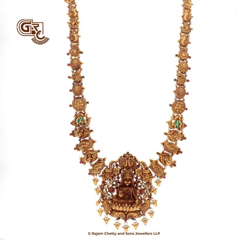 Antique Lakshmi Floral Gold Beads Traditional Haram