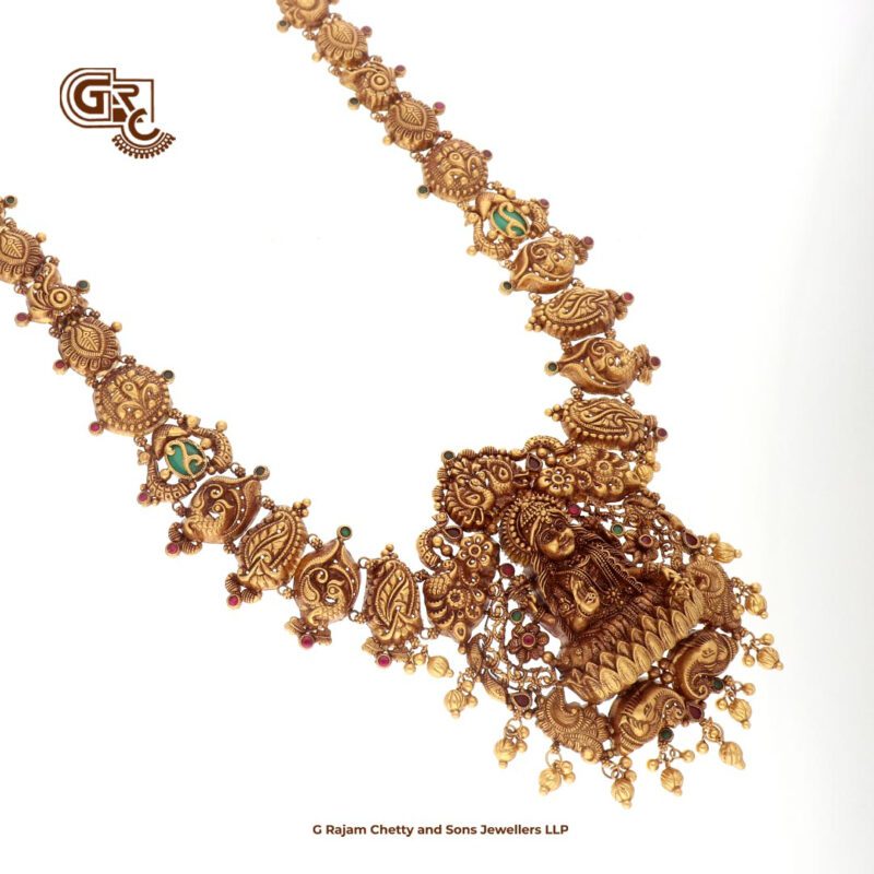 Antique Lakshmi Floral Gold Beads Traditional Haram