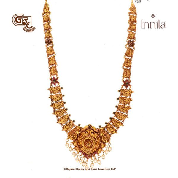 Antique Floral Pearl Beads Gold Plated Haram Antique Floral Pearl Beads Gold Plated Haram