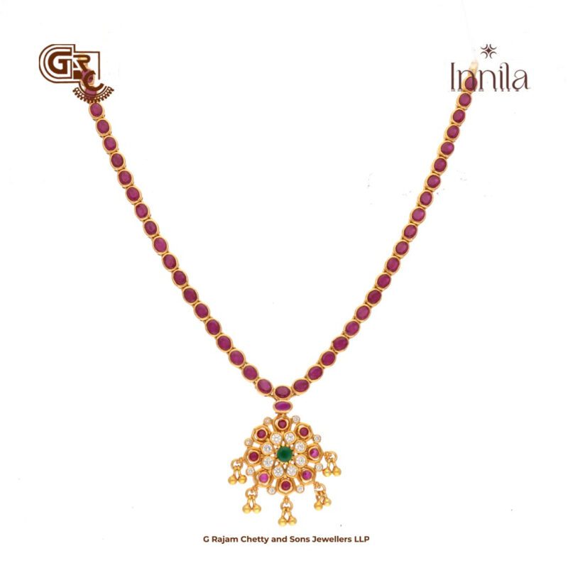 Ruby Stone Gold Plated Necklace