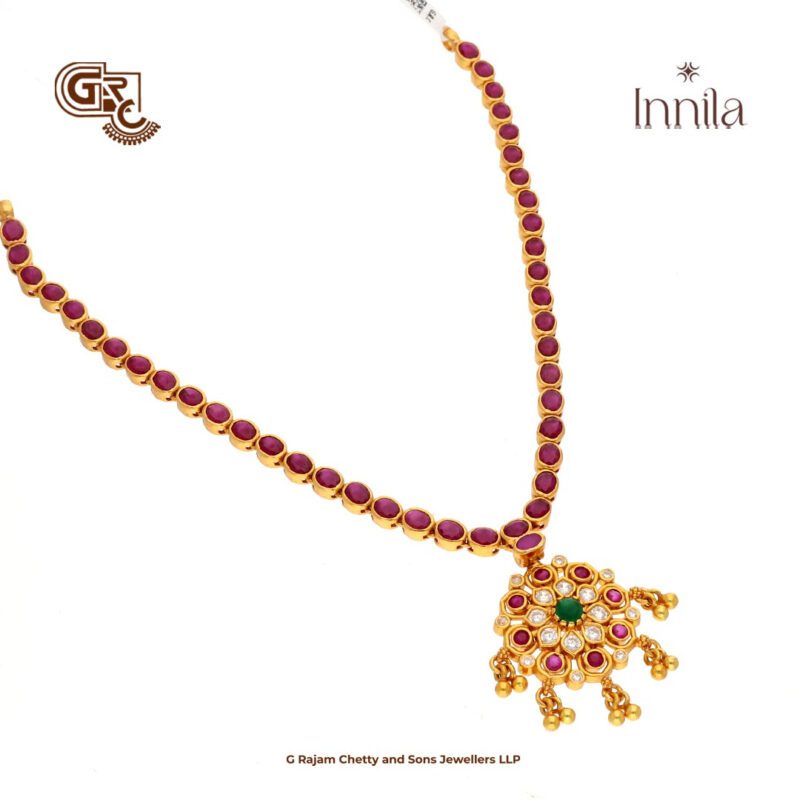 Ruby Stone Gold Plated Necklace