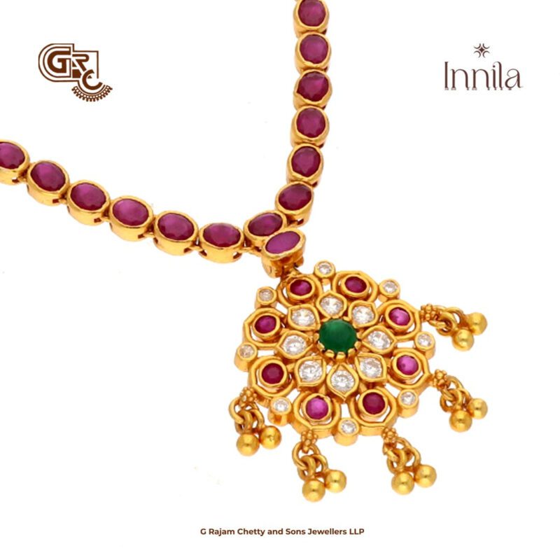 Ruby Stone Gold Plated Necklace