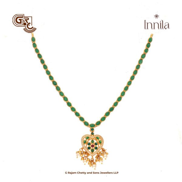 Green Stone Gold Plated Necklace Green Stone Gold Plated Necklace