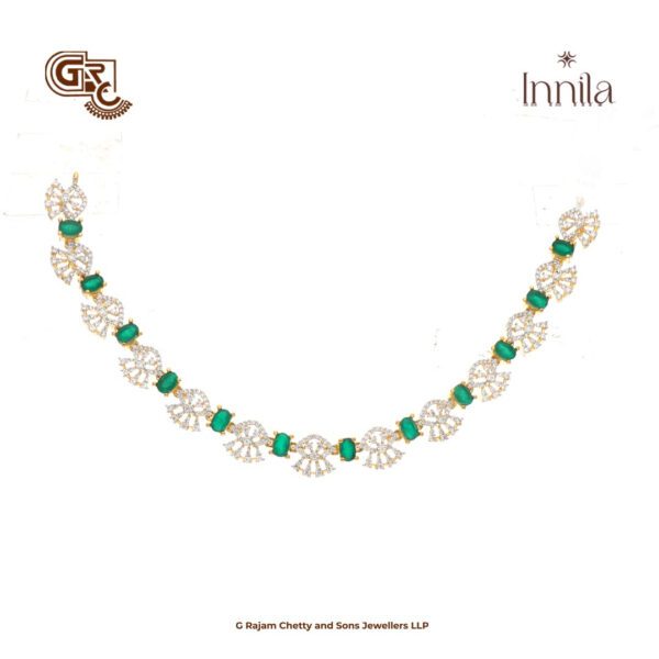 Green Stone Fancy Gold Plated Necklace Green Stone Fancy Gold Plated Necklace