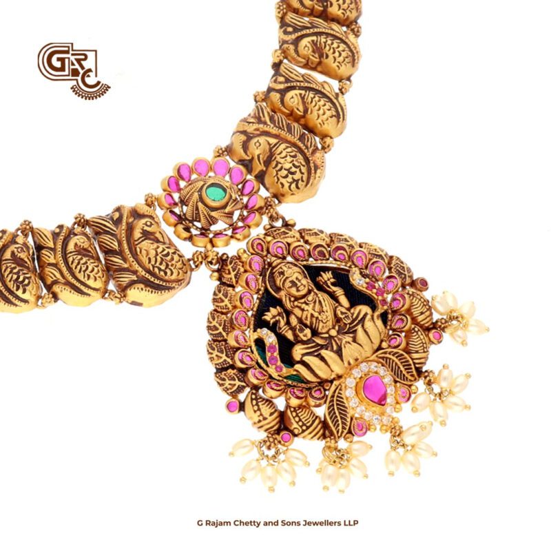 Antique Lakshmi Floral Traditional Haram