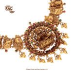 Antique Lakshmi Floral Gold Beads Traditional Necklace Antique Lakshmi Floral Gold Beads Traditional Necklace