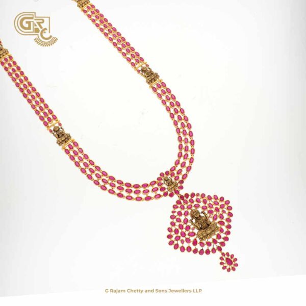 Ruby Stone Antique Lakshmi Haram