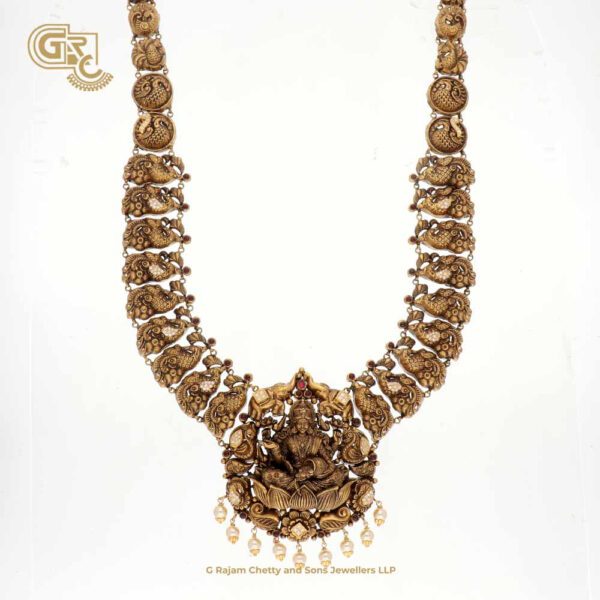 Antique Lakshmi Floral Gold Beads Traditional Haram