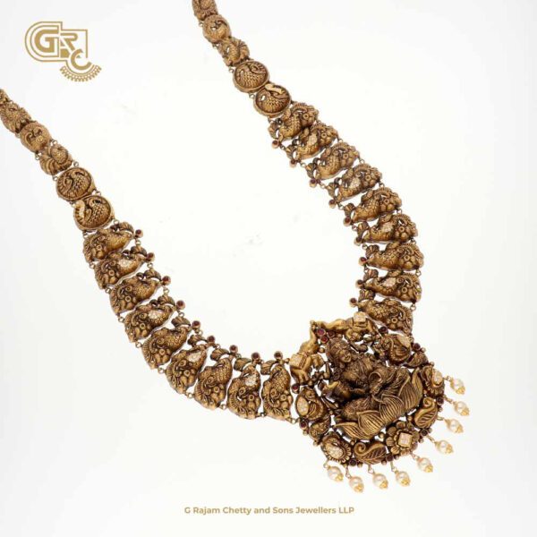 Antique Lakshmi Floral Gold Beads Traditional Haram