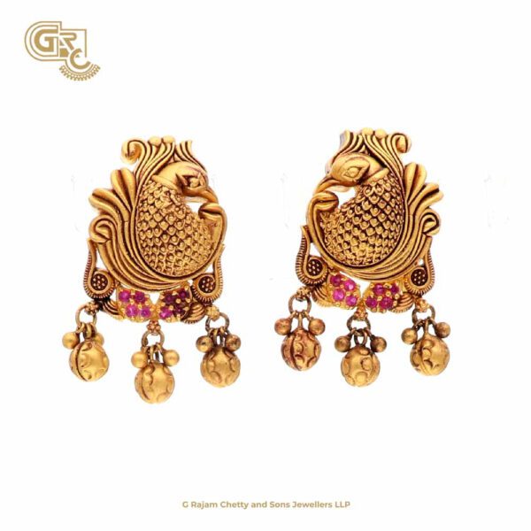 Antique Peacock Earring