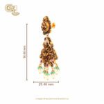 Antique Lakshmi Floral Green Beads Earring