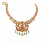 Antique Lakshmi Floral Gold Plated Necklace