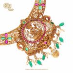 Antique Lakshmi Floral Gold Plated Necklace