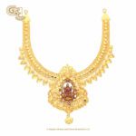 Lakshmi Floral Gold Plated Necklace