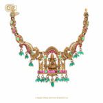 Antique Lakshmi Floral Gold Plated Necklace