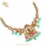 Antique Lakshmi Floral Gold Plated Necklace