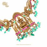 Antique Lakshmi Floral Gold Plated Necklace