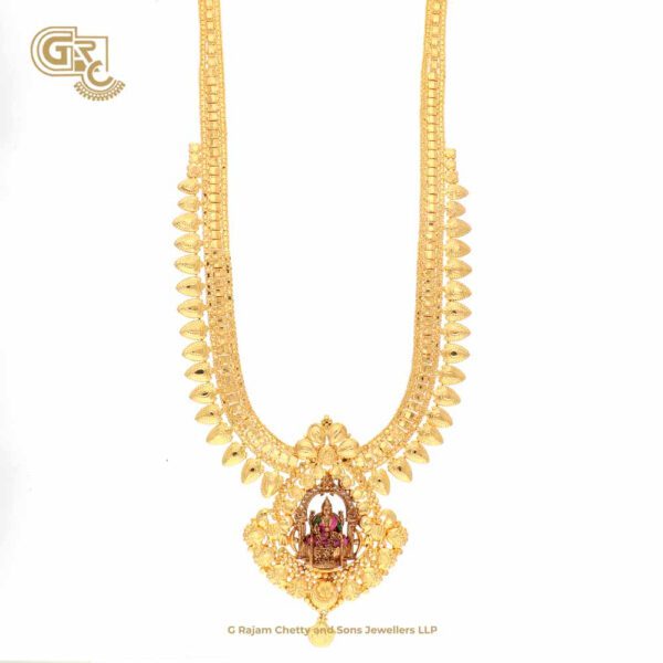 Leaf Floral Lakshmi Floral Gold Plated Haram